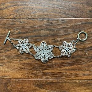 Silver Flower Bracelet